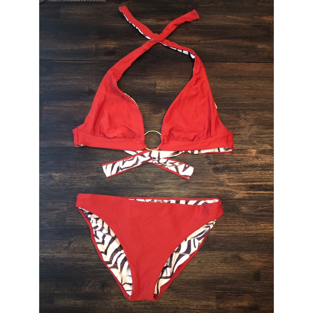 Anne Klein Halter reversible bikini